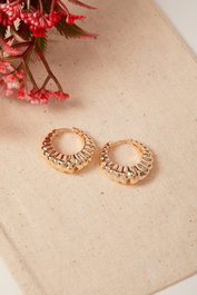 Heliophilia Silver Pendientes de Metal Dorados